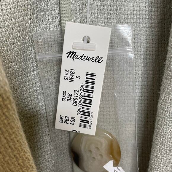 NWT Madewell Breezewoven Larsen Blazer Jacket Linen Oversized Breathable Size S - Picture 9 of 12